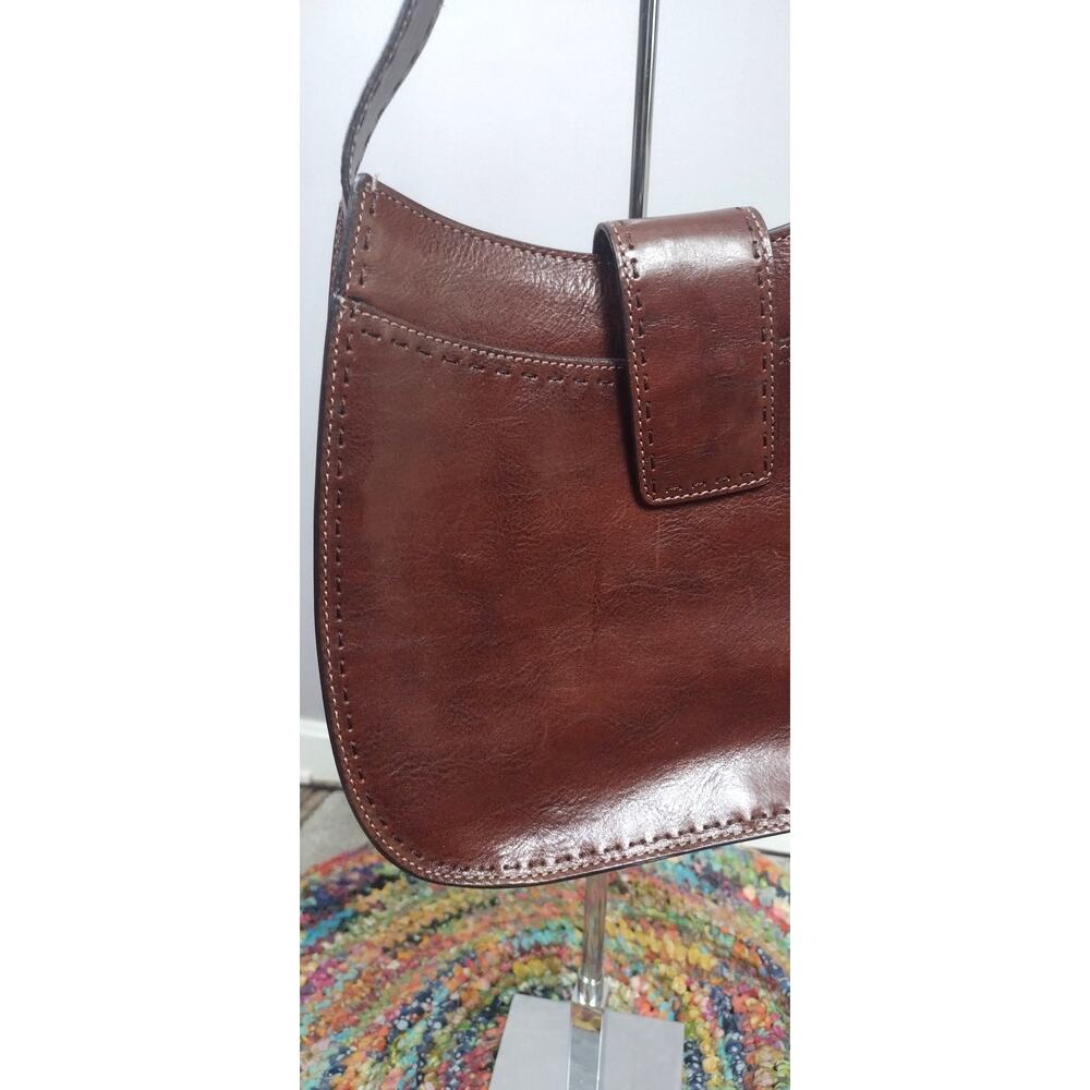 Vintage Fossil Shoulder Bag Brown Leather Boho - Picture 2 of 14